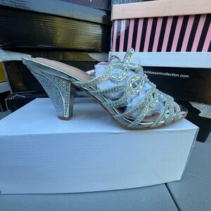 Elegant Silver Women's Heels